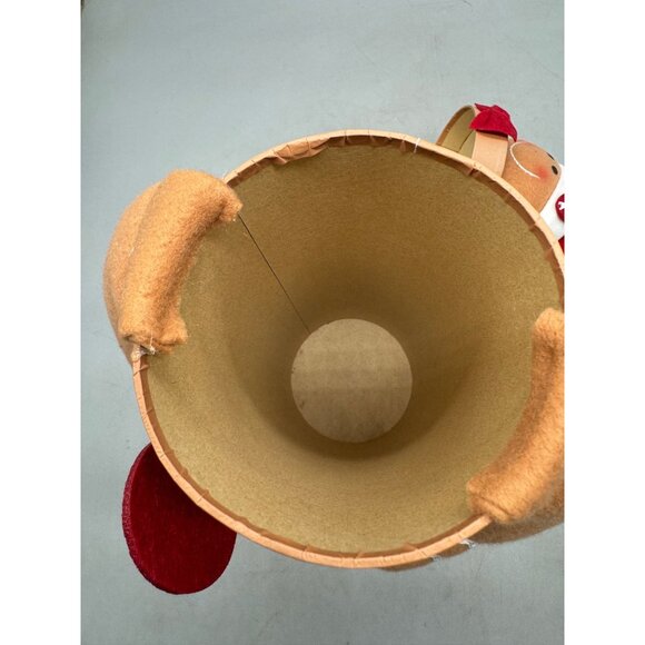 Jetmax Gingerbread Man Decorative Christmas Container With Santa Hat 16" READ - Picture 9 of 10